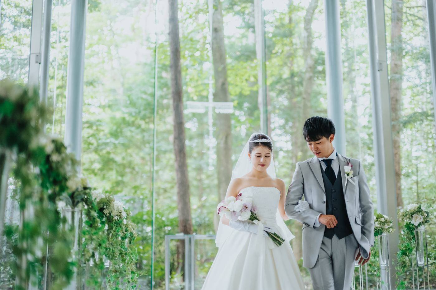 結婚式当日の新郎新婦の撮影